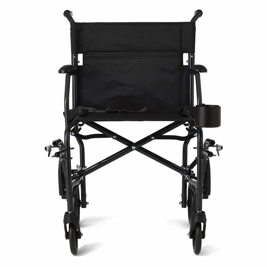 Medline Ultralight Transport Wheelchair Desk Length