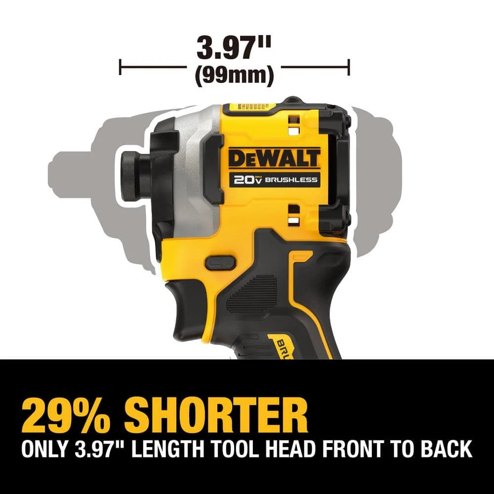 ATOMIC 20V MAX Cordless Brushless Compact 1/4 in. Impact Driver (Tool Only) DCF850B
