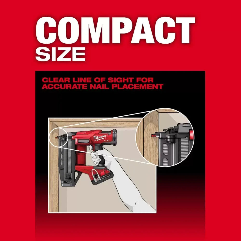 Milwaukee 3020-20 M18 FUEL 18V 16 Gauge Straight Finish Nailer - Bare Tool