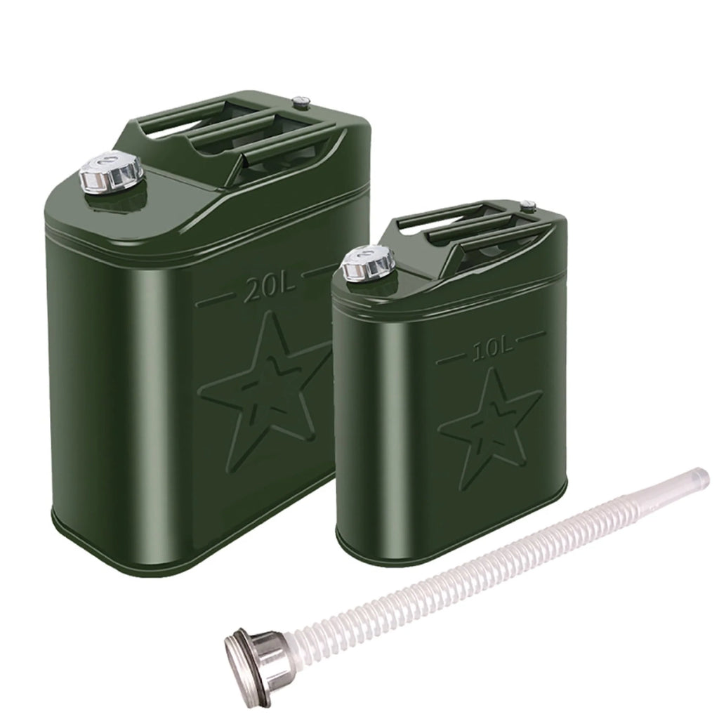 EUBUY 10L Green Metal Jerry Can Store Container for Petrol Oil Water Alcohol
