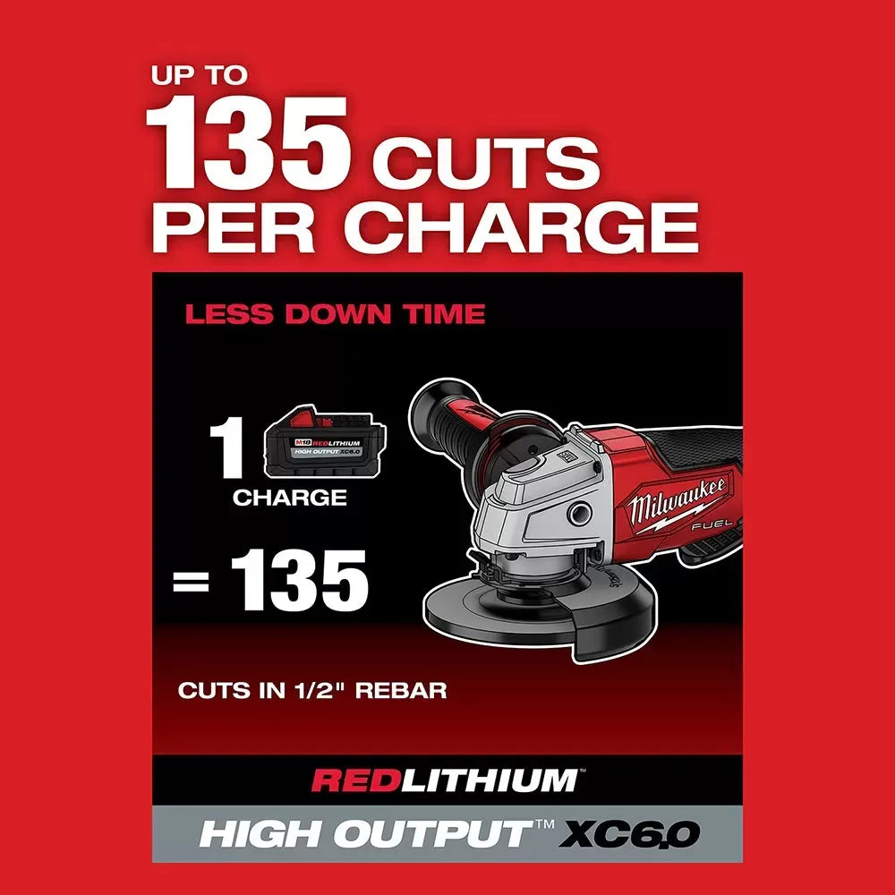 Milwaukee Pre-Sale 2880-21F M18 FUEL 18V 5 Grinder w/ REDLITHIUM Forge XC6.0 Kit