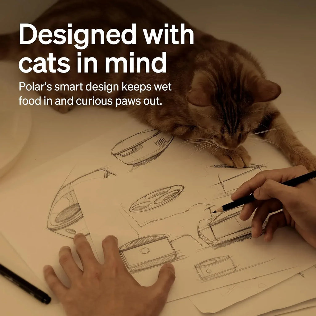 Automatic Cat Feeder Wet Food Refrigerated New Upgraded APP Control,3 Days Freshness 3 Meals,Semiconductor Cooling&Quick Chills Wet Food Dispenser,Polar WiFi Timed Auto Pet Feeder for Cat Dog