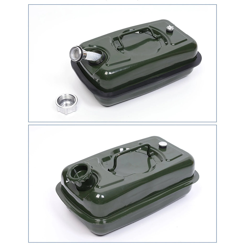 EUBUY 5L Metal Jerry Can 304 Stainless Steel Motorcycle Canister Holder Storage Tank with Handle for Water Petrol Oil Water Alcohol