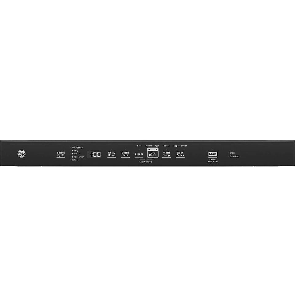GE - Top Control Built In Dishwasher with Sanitize Cycle and Dry Boost, 50 dBA - Stainless steel