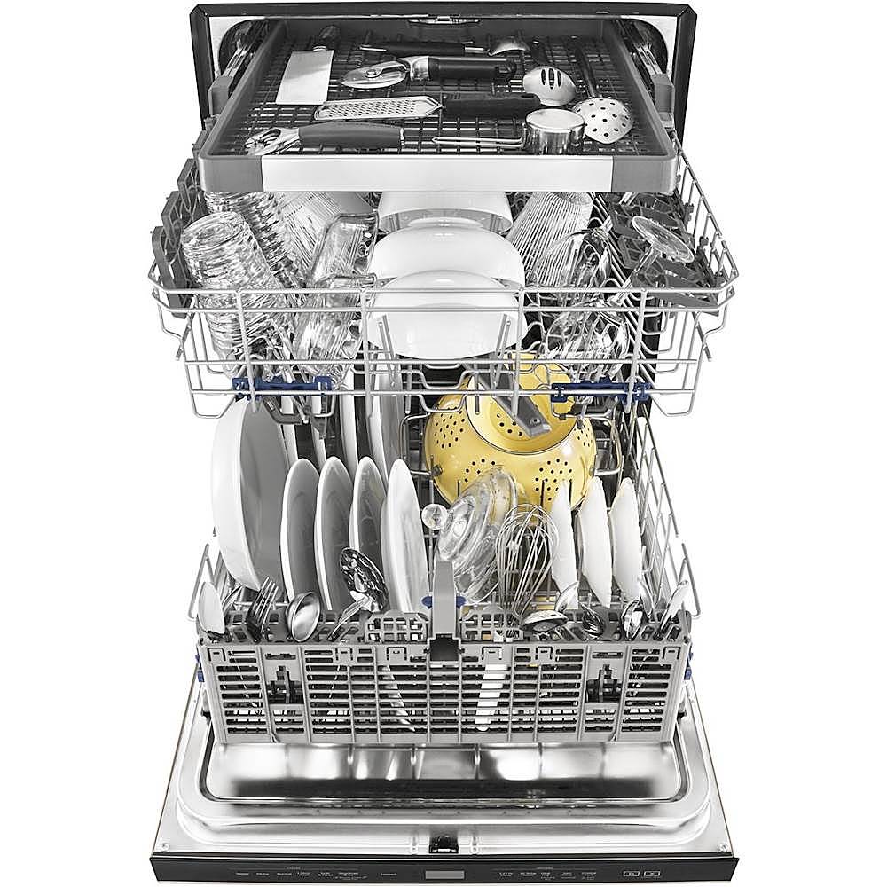 Whirlpool - 24 Tall Tub Built-In Dishwasher with Stainless Steel Tub - Sunset bronze