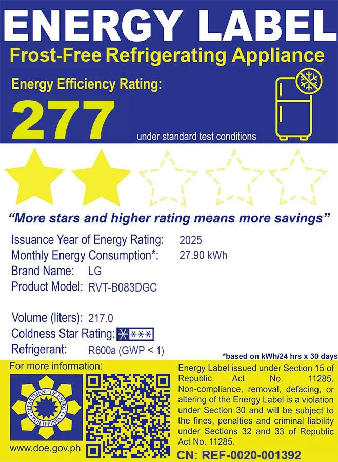 8.3 Cu. Ft. Top-Freezer Refrigerator Inverter