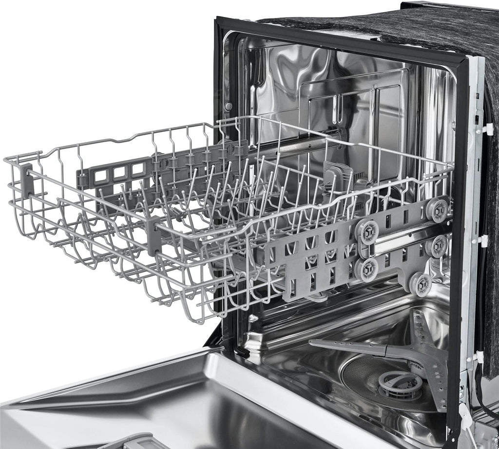 LG - 24 Front-Control Built-In Dishwasher with Stainless Steel Tub, QuadWash, 50 dBa - Stainless steel