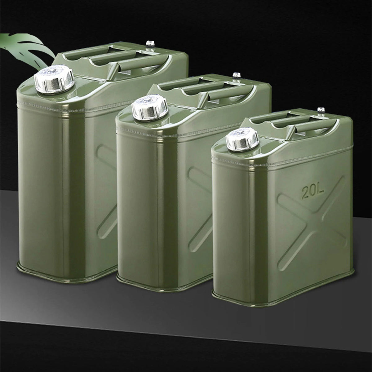 EUBUY 10L Metal Jerry Can Car Canister Holder Storage Tank with 3 Handles for Water Petrol Oil Water Alcohol