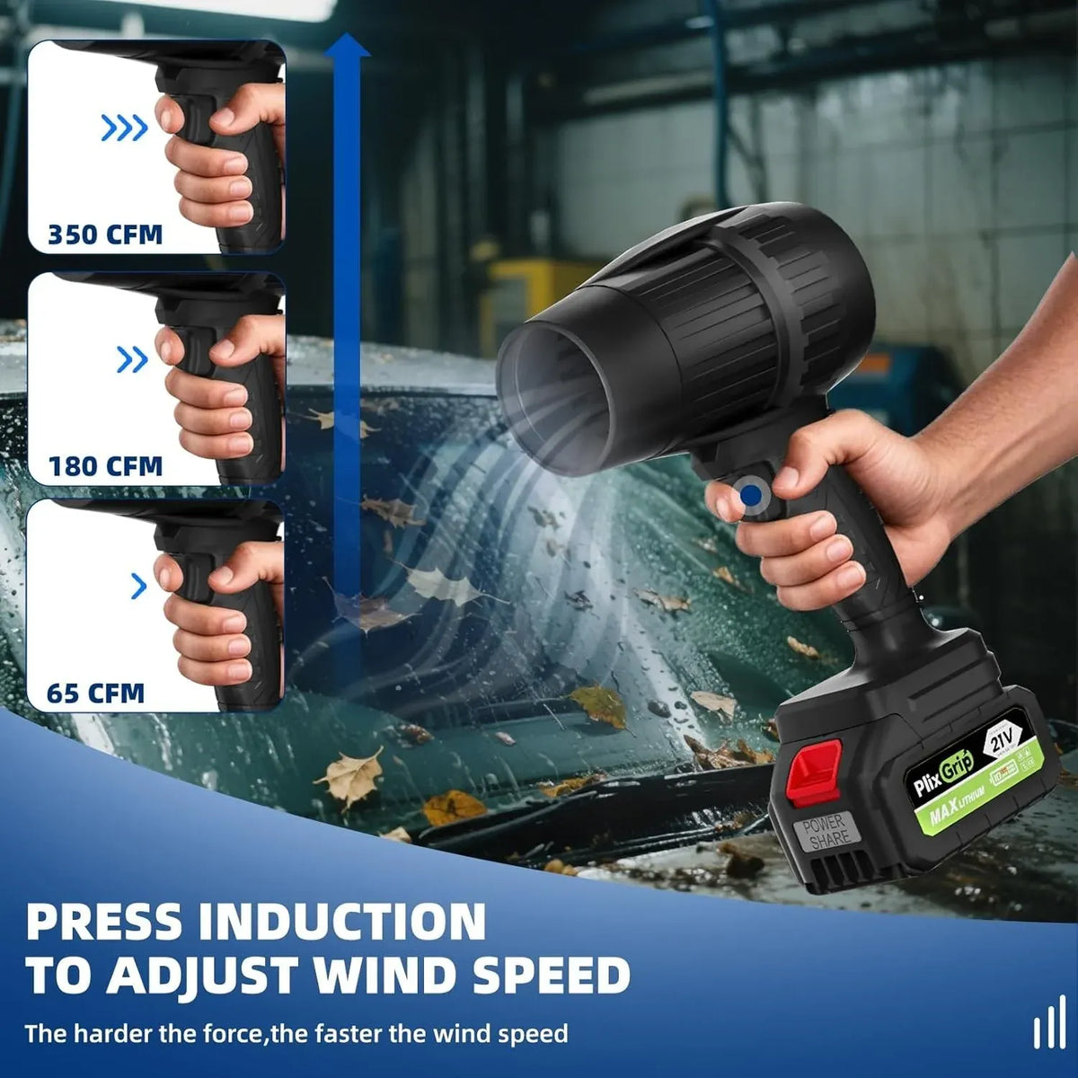 Leaf Blower Cordless with Battery and Charger,300,000 RPM,Cordless Leaf Blower-2