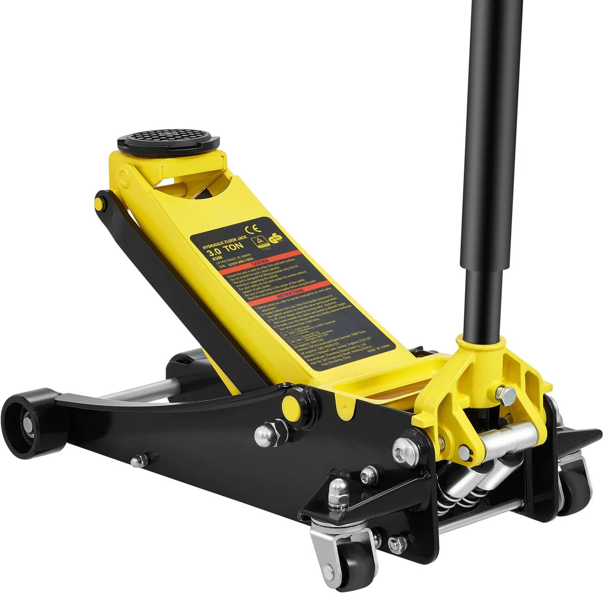 BENTISM Low Profile Floor Jack 3 Ton Heavy Duty Steel Dual Piston Rapid Pump