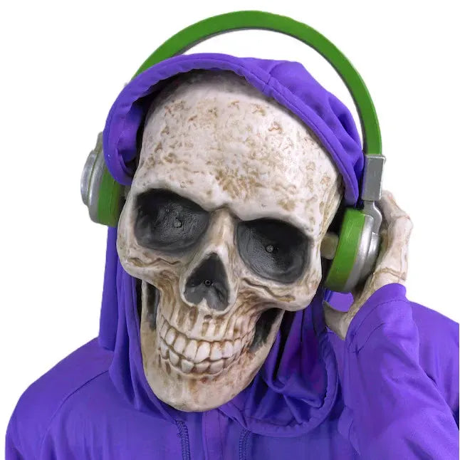 Haunted Living 5.5Ft Bluetooth Reaper DJ Skeleton Animatronic