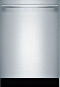 Bosch - 100 Series 24 Top Control Built-In Dishwasher with Hybrid Stainless Steel Tub - Stainless steel