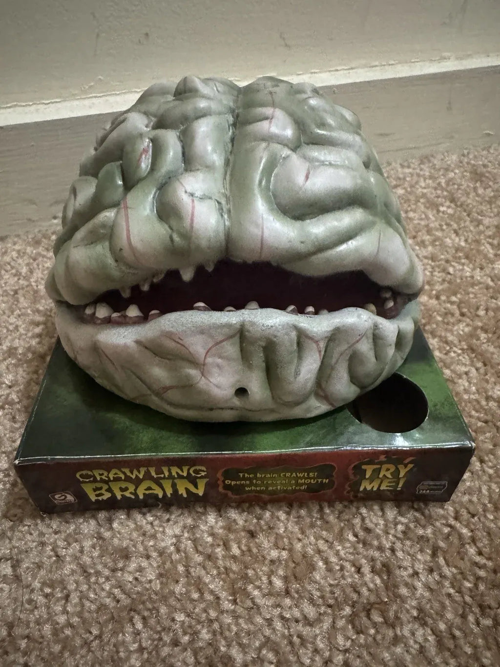 Gemmy Halloween Animated Crawling Brain 2007 Working Restored With Box