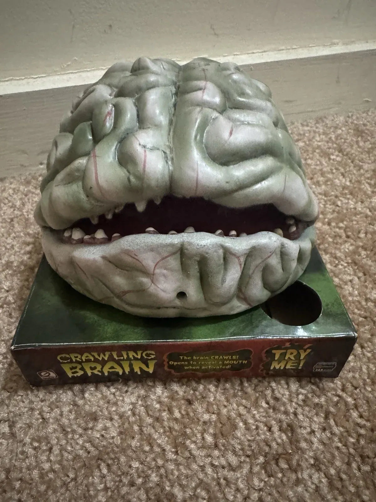Gemmy Halloween Animated Crawling Brain 2007 Working Restored With Box