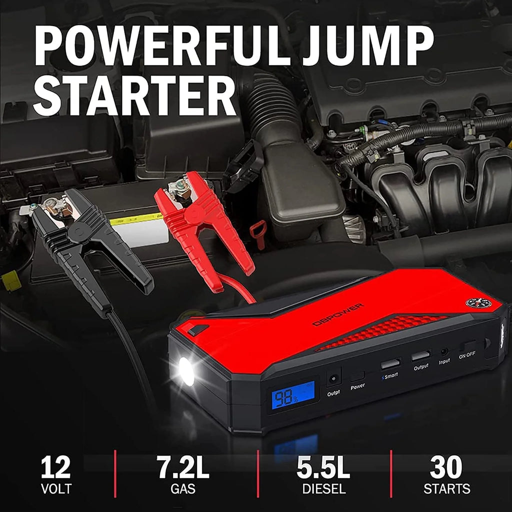 DBPOWER 800A Peak 18000mAh Portable Car Jump Starter Portable Battery Booster