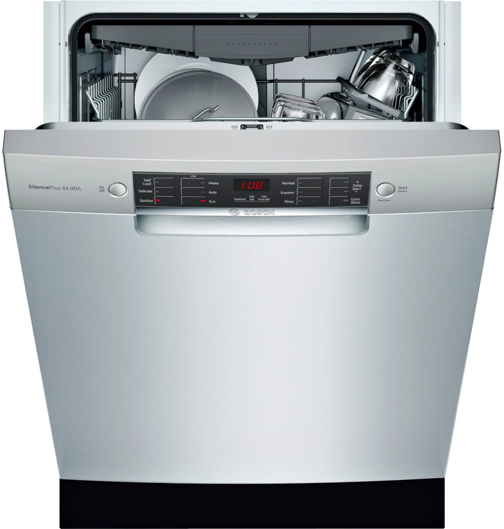 Bosch - 800 Series 24 Front Control Built-In Dishwasher with Stainless Steel Tub - Stainless steel