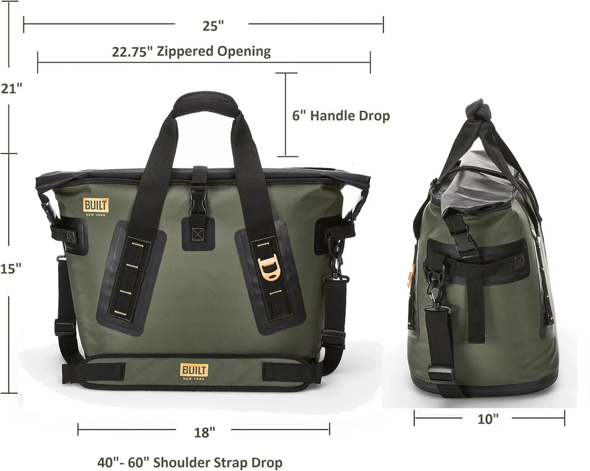 Large Welded Soft Portable Cooler with Wide Mouth Opening - Insulated and Leak-Proof Olive 5213958