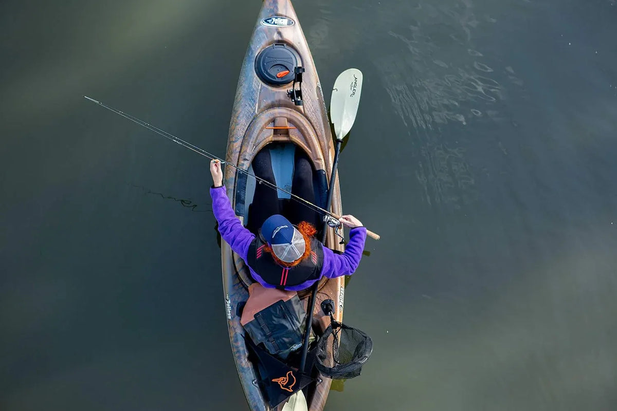 Angler Paddle - Aluminum Shaft with Reinforced Fiberglass Blades - Lightweight, Adjustable Kayaks Paddles - Perfect for Kayak Fishing