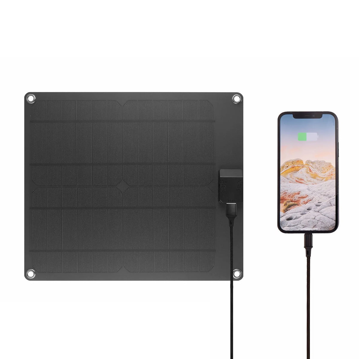 Apexeon 15W*4 5V/12V Solar Panel Car Battery with USB Chain Output Ports Portable Waterproof Trickle Battery & Maintainer for Car Boat Automotive RV Phones, Laptop Camera, 5V Devic
