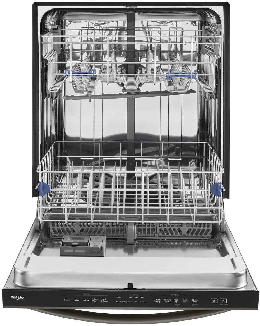 Whirlpool - 24 Built-In Dishwasher - Black stainless steel