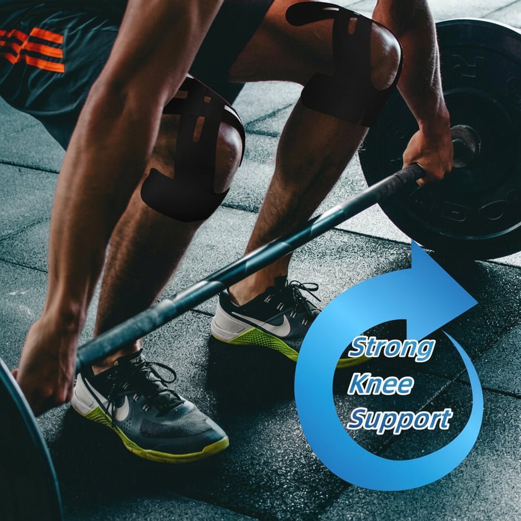 Precut Kinesiology Tape Strips with 150% Stretch and Elastic Adhesive for Knee  Support