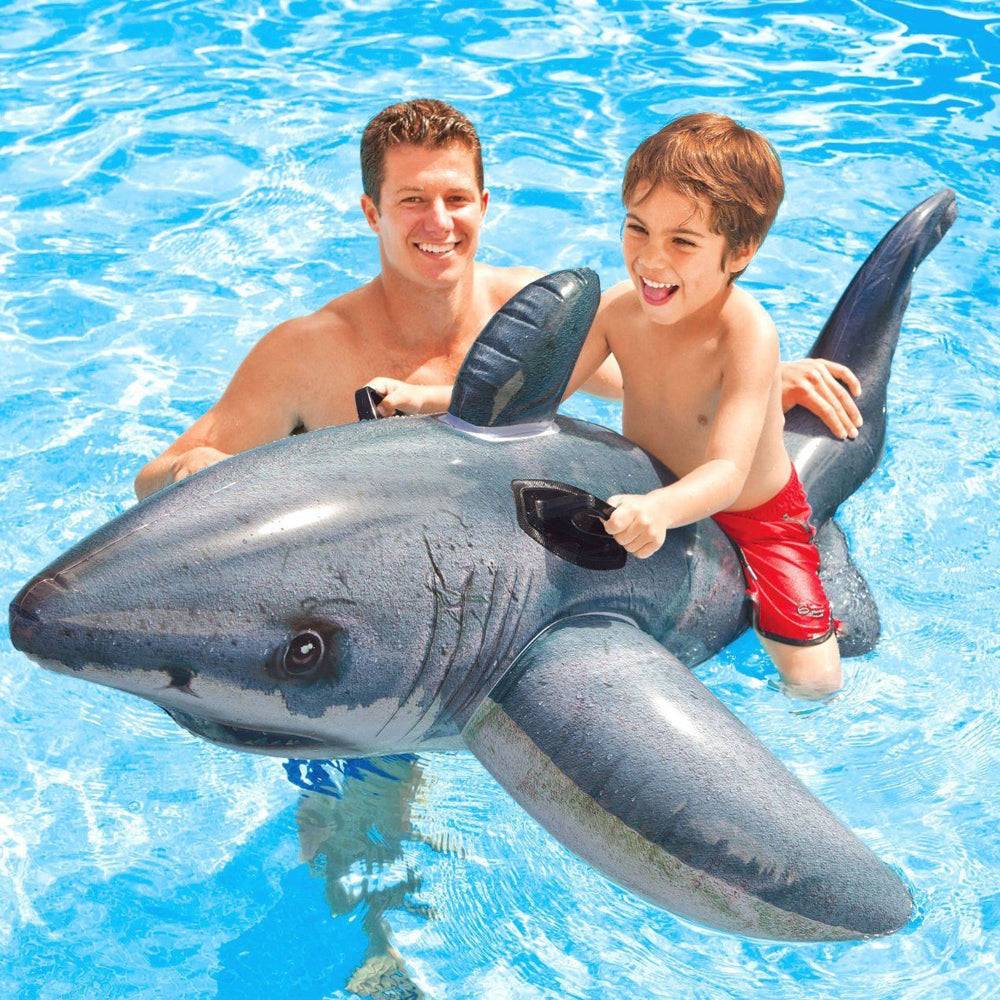 Intex Inflatable Great White Shark Pool Ride-On