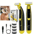 Men's Electric Shaver and Trimmer, Rechargeable Wet and Dry Grooming Kit