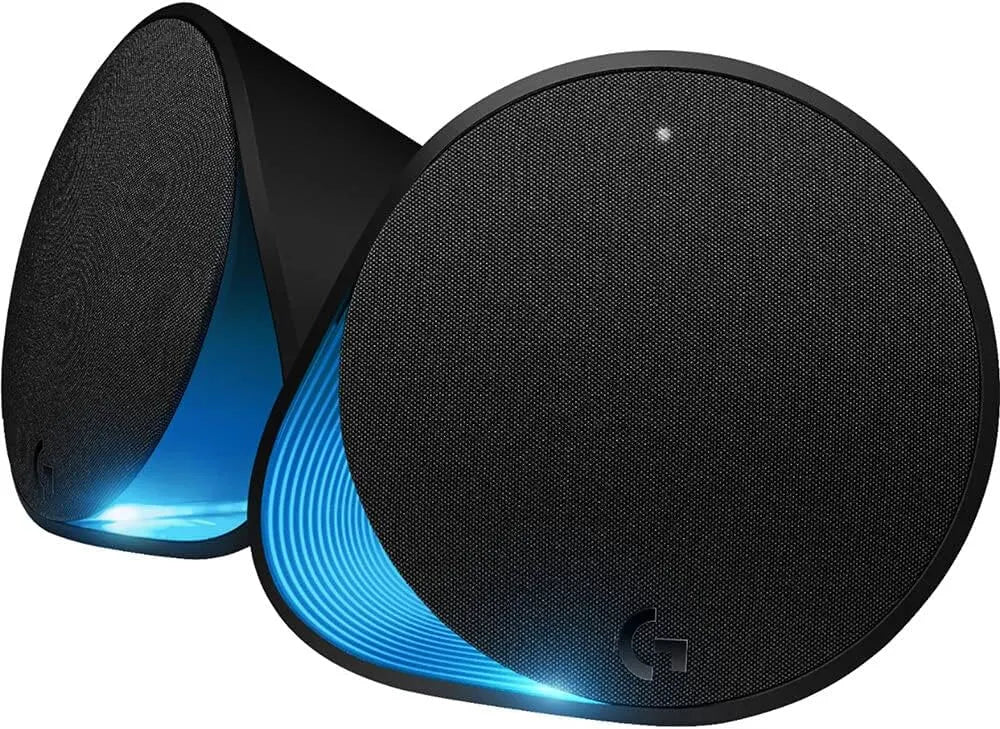G560 PC Gaming Speaker System with 7.1 DTS:X Ultra Surround Sound, Game based LIGHTSYNC RGB, Two Speakers and Subwoofer, Bluetooth, USB, Immersive Gaming Experience - Black