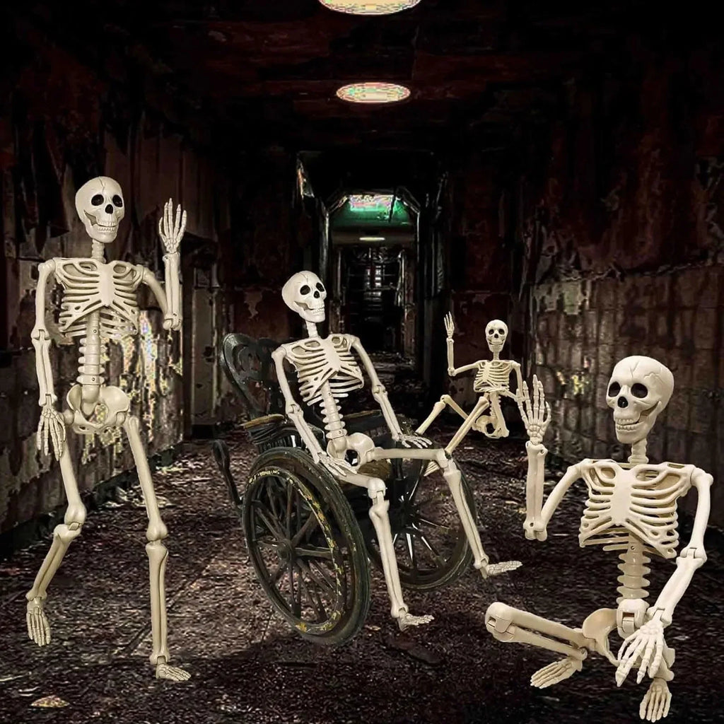 Life Size Halloween Skeleton Decoration with Adjustable Joints