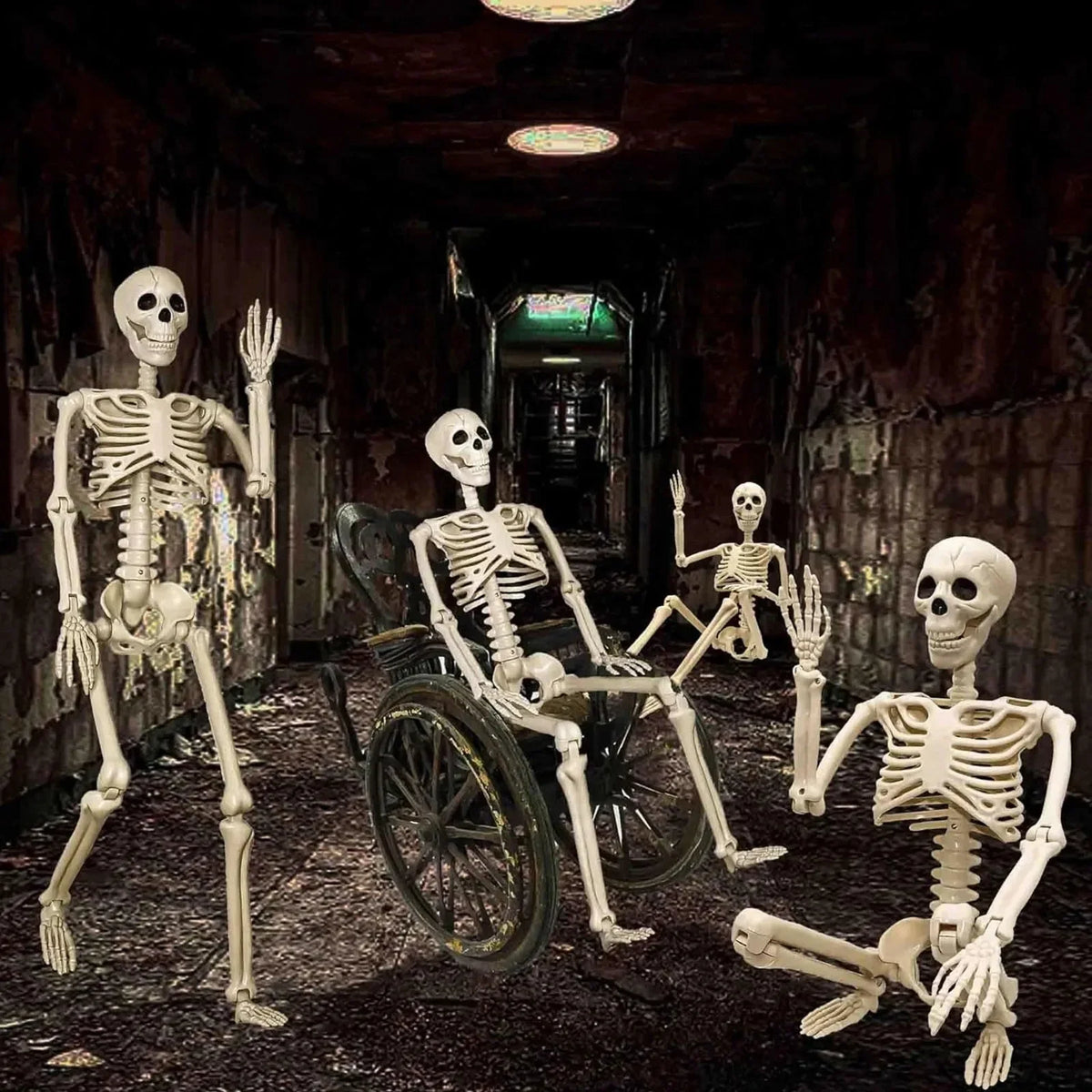 Life Size Halloween Skeleton Decoration with Adjustable Joints
