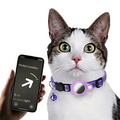 Pet Collar with Reflective Strip and Tracker Holder, Waterproof Adjustable