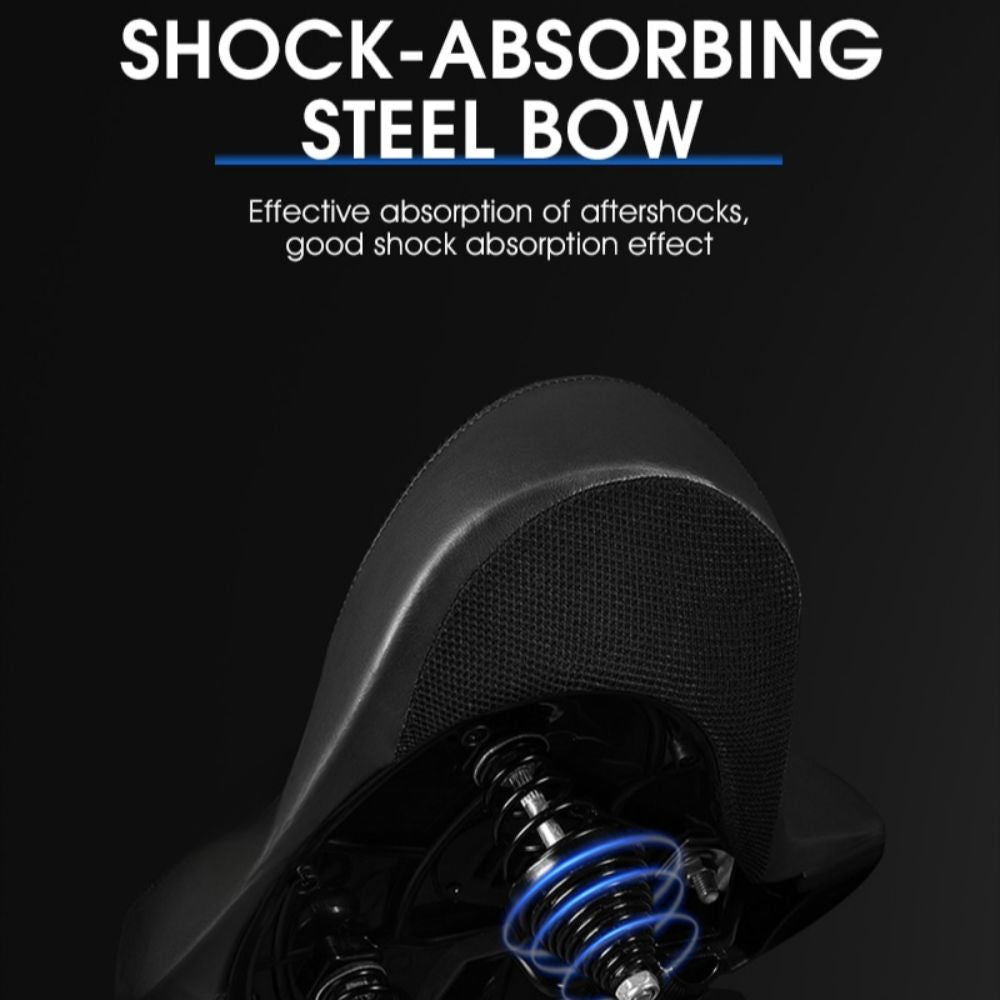 Oversized Bike Saddle with Dual Spring Suspension and Ventilated Foam  Cushion