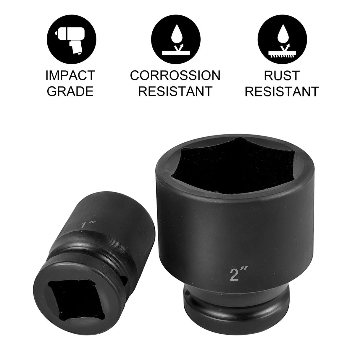 VEVOR Impact Socket Set 3/4 inches 29 Piece Impact Sockets, 6-Point Sockets, Rugged Construction, CR-M0, 3/4inches Drive Socket Set Impact SAE 3/4 inch - 2-1/2 inch, with a Storage Cage