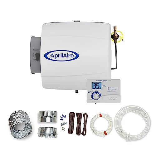 AprilAire 500 Whole-House Humidifier, Automatic Compact Furnace Humidifier, Large Capacity Whole-House Humidifier for Homes up to 3,600 Sq. Ft., White