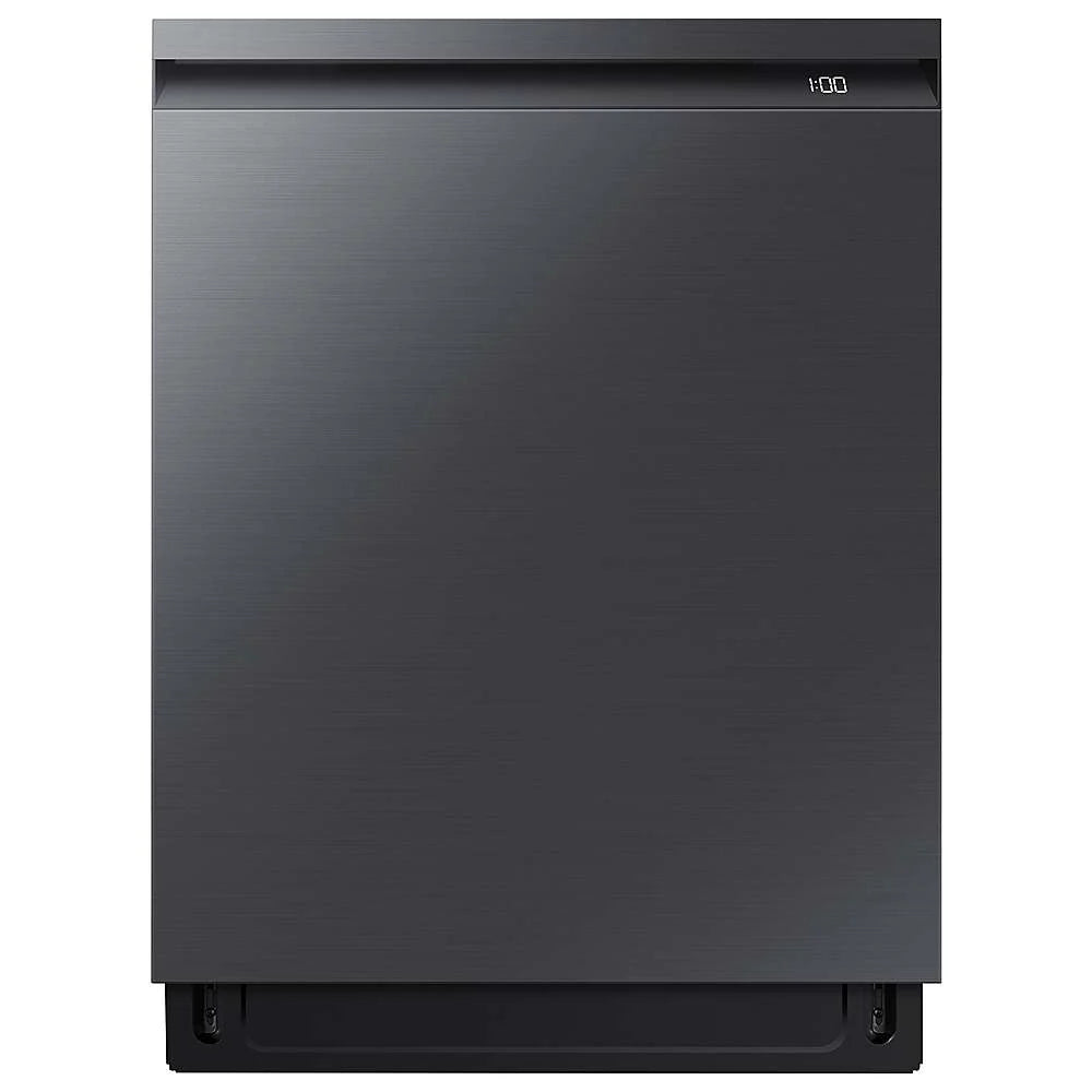 Samsung - Smart 44dBA Dishwasher with StormWash+ - Black stainless steel