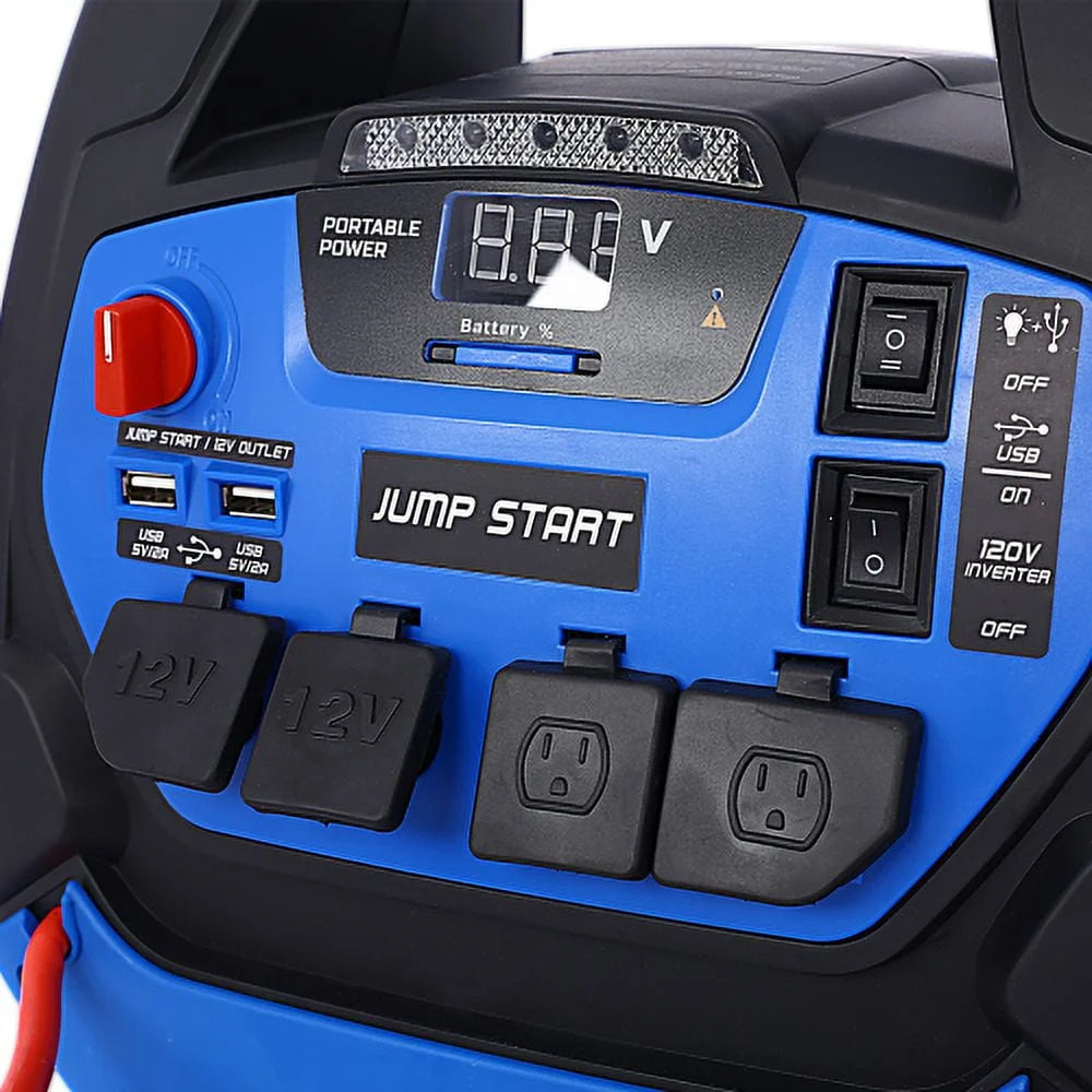 Juiluna Rechargeable Jump Starter 1800 Amp Battery Jump Starter With Air Compressor Car Tire Inflator For Gas Diesel Vehicles