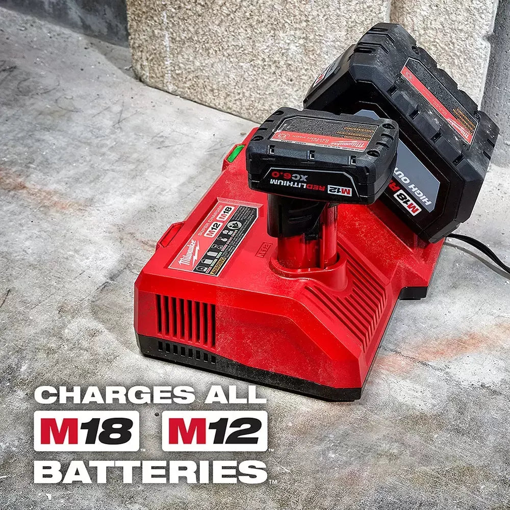 Milwaukee 48-59-1811 M12/M18 Durable Dual Battery Super Charger