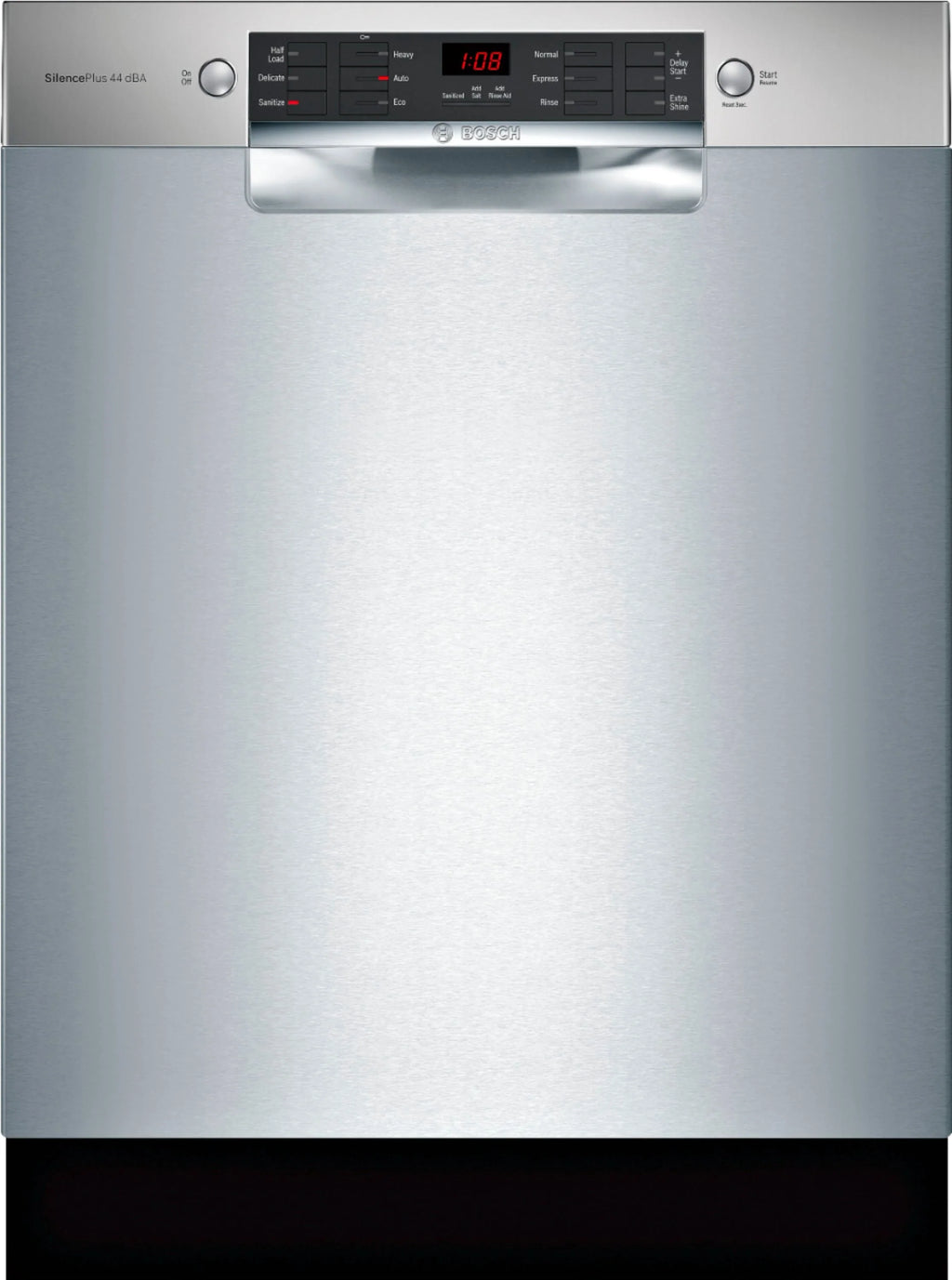 Bosch - 800 Series 24 Front Control Built-In Dishwasher with Stainless Steel Tub - Stainless steel