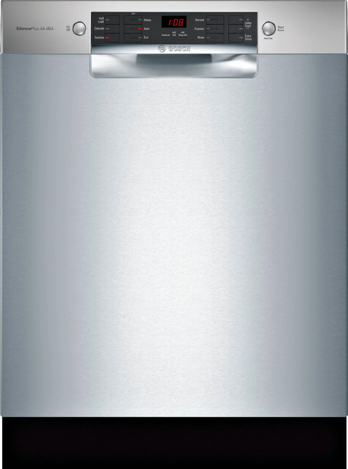 Bosch - 800 Series 24 Front Control Built-In Dishwasher with Stainless Steel Tub - Stainless steel