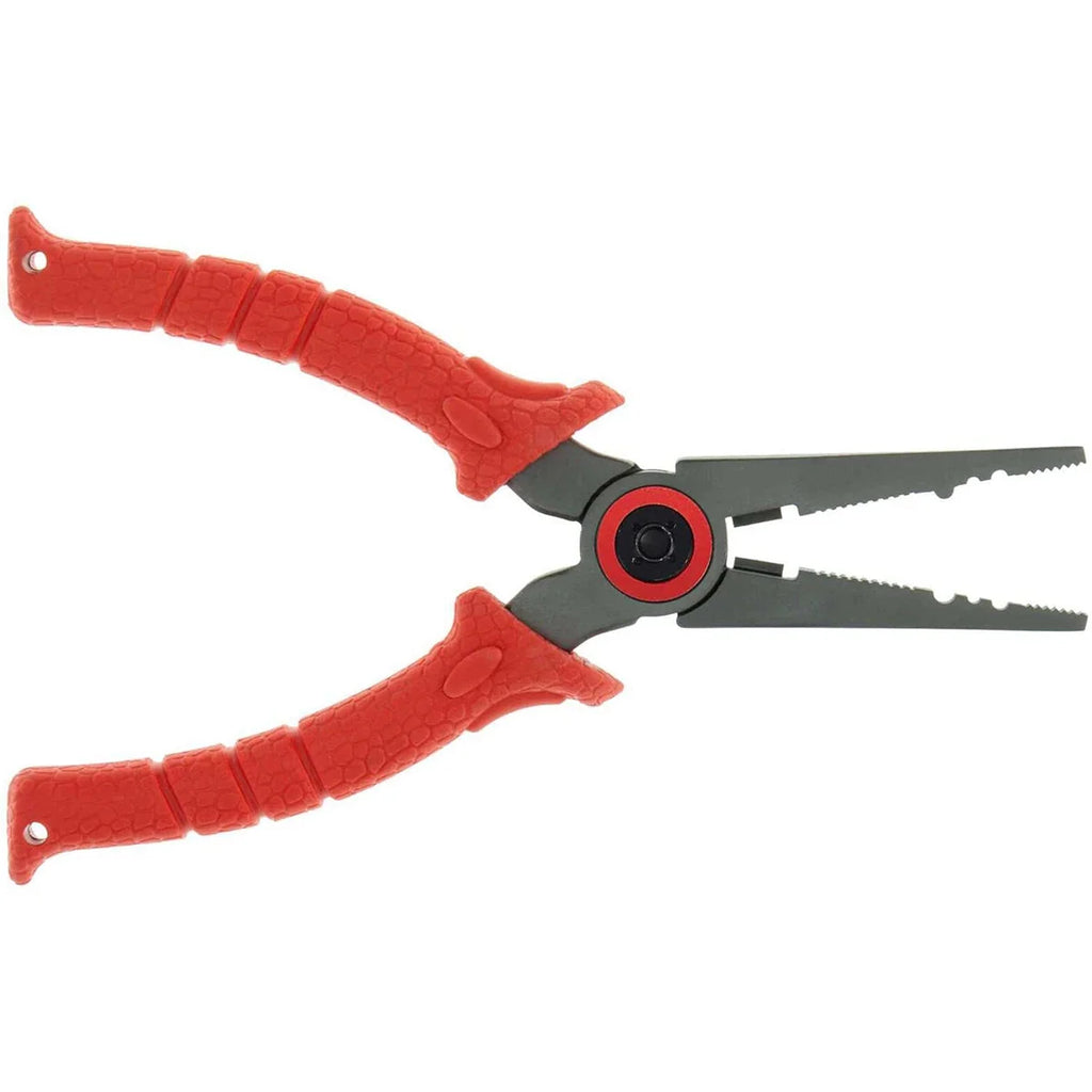BUBBA 8.5 Stainless Steel Pliers with Non-Slip Handle， Spring Loaded with Crimping Tools and Anvil Cutters Lanyard Hole and Sheath