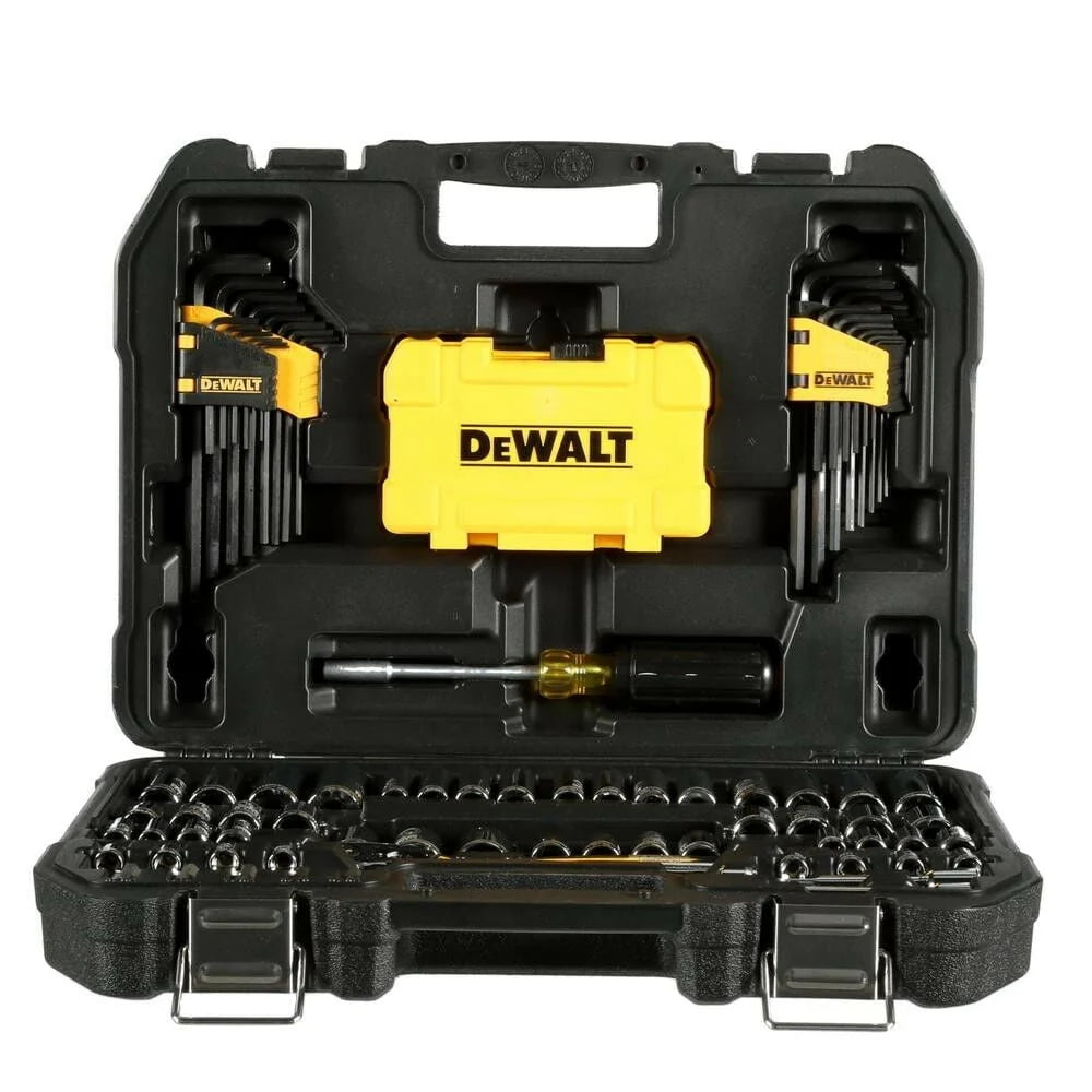 DEWALT DWMT73801 108-Piece Mechanics Tool Set (6pt 1/4 & 3/8 Drive) (SAE & Met