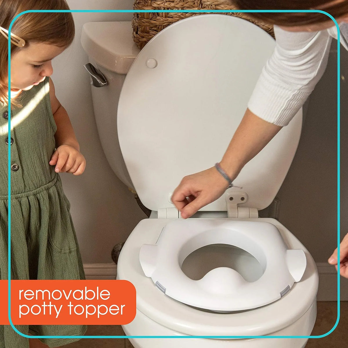 Summer My Size Potty Lights and Songs Transitions, White â?Realistic Potty Training Toilet with Interactive Handle that Plays Music for Kids, Removable Potty Topper/Pot, Wipe Compartment, Splash Guard