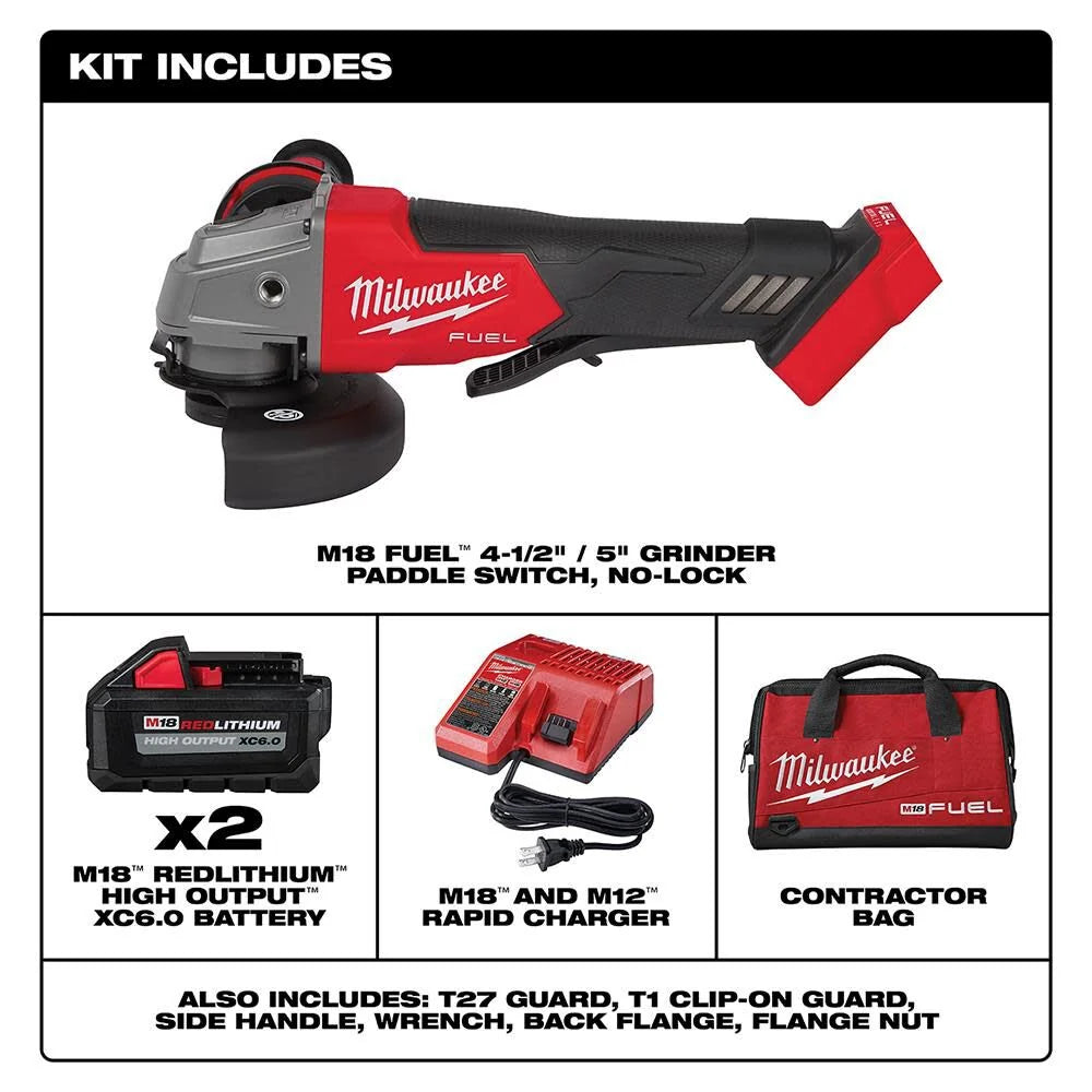 Milwaukee M18 FUEL 4-1/2 / 5 Grinder Paddle Switch No-Lock Kit 2880-22 from Milwaukee