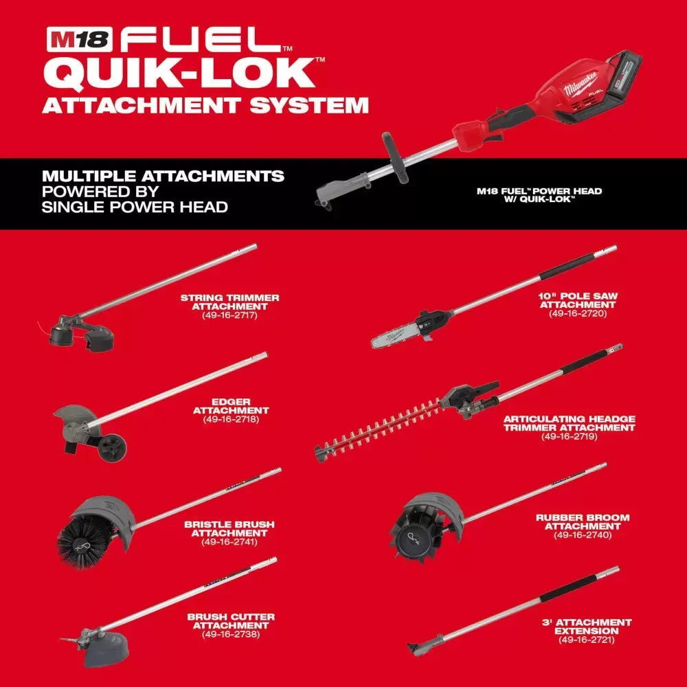 Milwaukee 49-16-2718 M18 FUEL 18V 8-Inch QUIK-LOK Edger Attachment