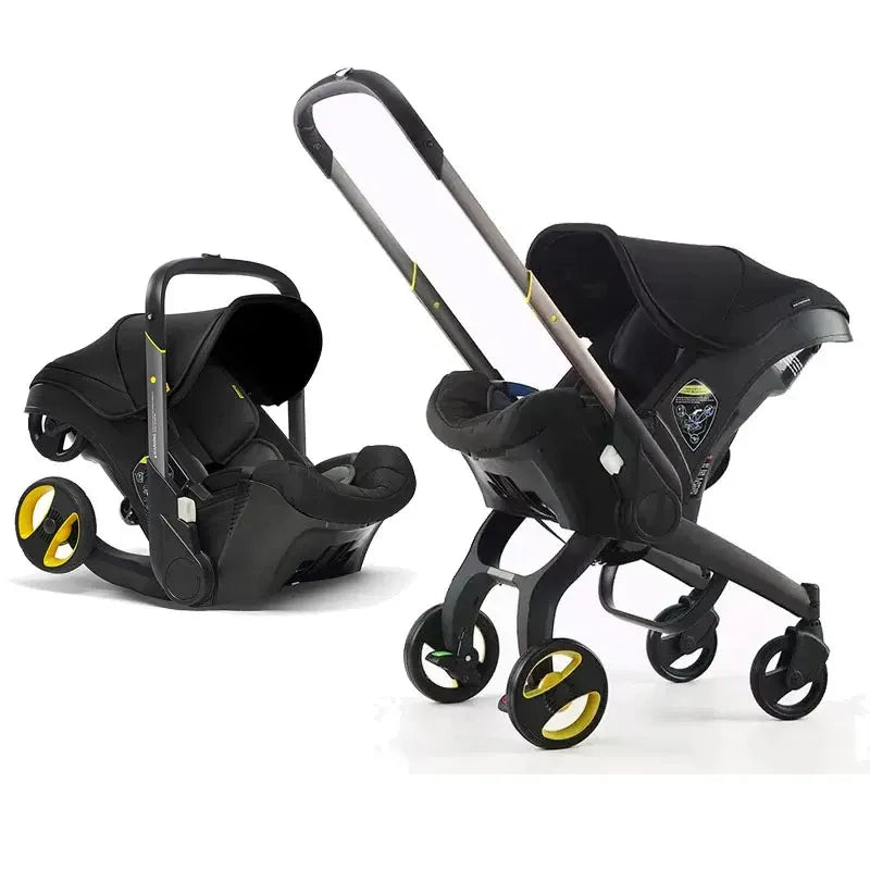 Compact 4-in-1 Baby Stroller & Car Seat Travel System for Newborns