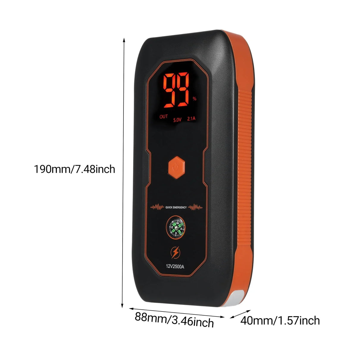 Lepmerk DN18 Car Jump Starter, 600A Peak Current 8000mAh, Portable Bank for Auto Battery Boosting in Emergency Situations