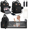 Portable Baby Changing Bag with Convertible Cot and Mosquito Net