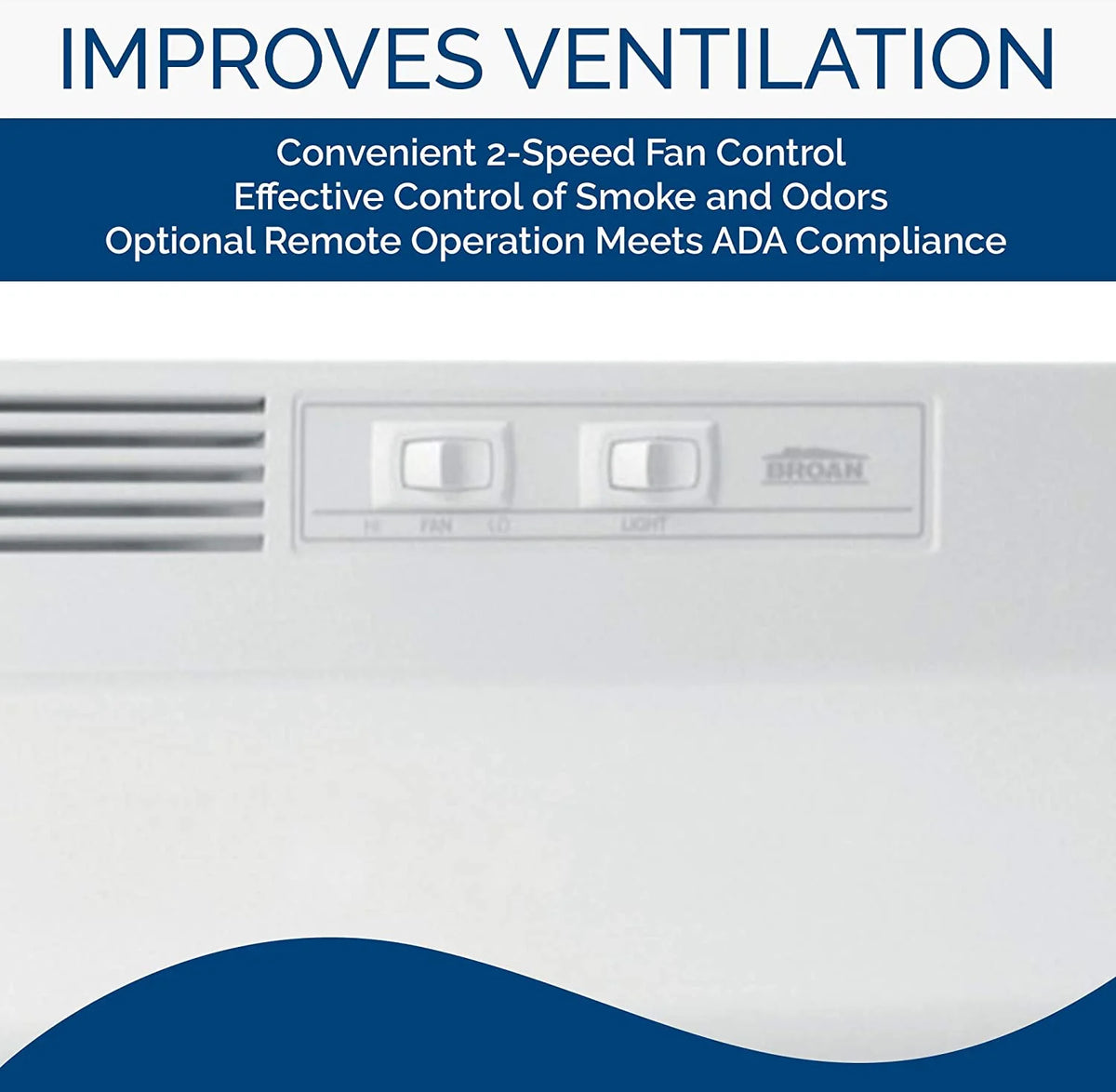 Broan-NuTone 413001 Non-Ducted Ductless Range Hood with Lights Exhaust Fan for Under Cabinet， 30-Inch， White