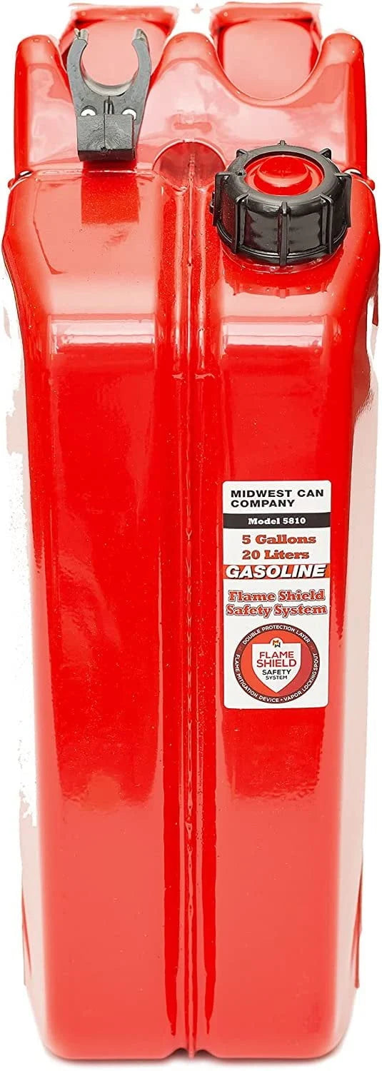 Midwest Can 5-Gal Metal Gas Can w/ Spout 2 Pack