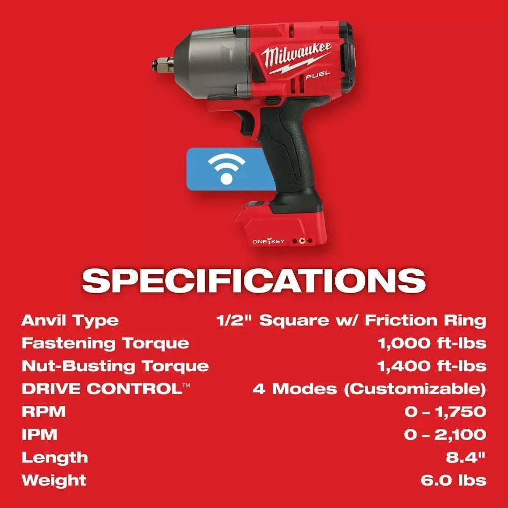 Milwaukee Pre-Sale 2863-20 M18 FUEL 18V 1/2-Inch Friction Ring Impact Wrench - Bare Tool